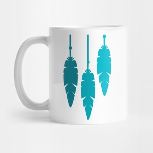 feather hippie light blue Mug